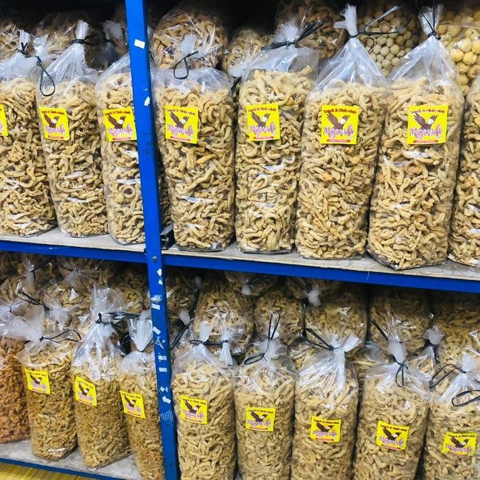 

Sale!! 1Kg Keripik Usus Super Premium Bu Lely Gurih Asin Renyah / Pedas Daun Jeruk/ Balado Pedas