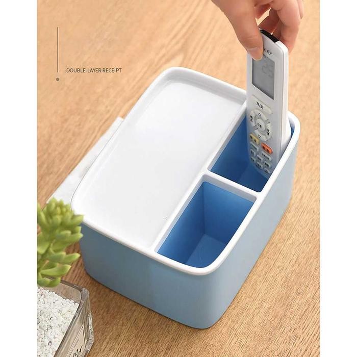 

Ecoco Storage Box Kotak Penyimpanan Office Desk Case Organizer Abu-Abu Plastik Aesthetic