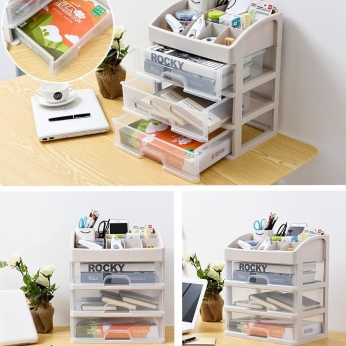 

Rak Buku Stationery Desk Pencil Stand Organizer Atk Meja Kerja Belajar