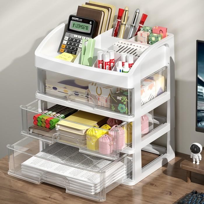 

Office Organizer Desktop Stationery Desk Box Tissue Kotak Dan Alat Tulis Meja Pen Holder Book Rack