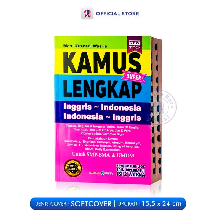

KAMUS BAHASA INGGRIS / KAMUS PELANGI SUPER LENGKAP INGGRIS - INDONESIA INDONESIA - INGGRIS UNTUK SMP