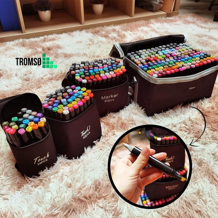 

Tromso Art Sketch Marker / Spidol Gambar Dua Sisi 24, 48, 80, 168 pcs