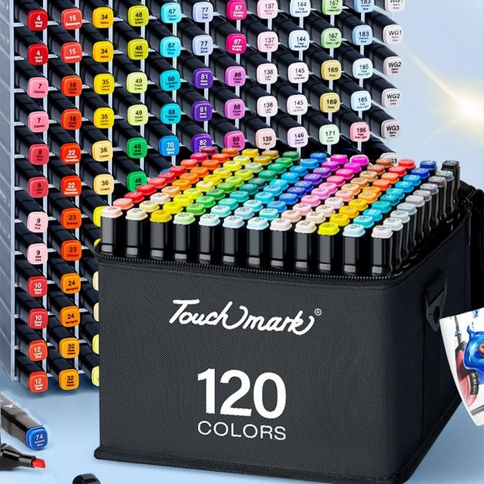 

Touch Marker 60/80/120/168 Warna Dual Tip Plastik Kuat Stationery Art & Sketsa