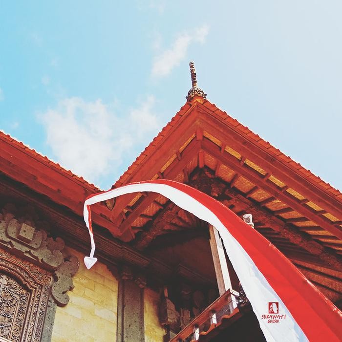 (Allthebest) Umbul-Umbul Bendera Merah Putih - Umbul Penjor Merah Putih Bendera Indonesia Khas Bali