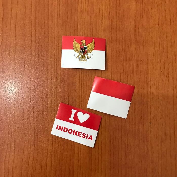 

(Allthebest) Stiker Pipi HUT RI Bendera Merah Putih isi 30 / Sticker pipi 17 agustus Hut RI Bendera