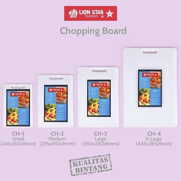 LION STAR TALENAN PLASTIK CHOPPING BOARD L CH-3 TALENAN BESAR LARGE