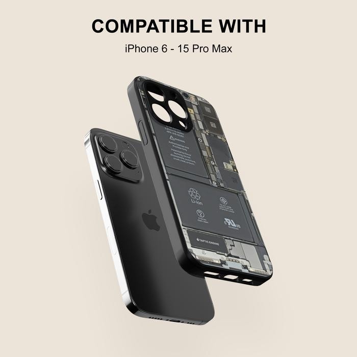 Case iPhone 11 12 13 14 Pro Xr X Xs Max 7 8 Plus Casing Komponen Mesin