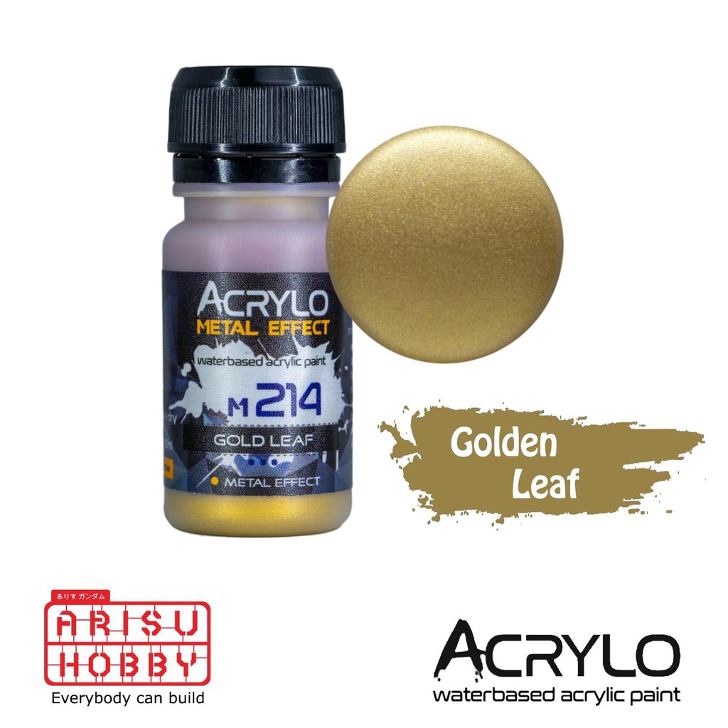 

ACRYLO METALLIC GOLDEN LEAF M214 Acrylic Paint Color Cat Gundam