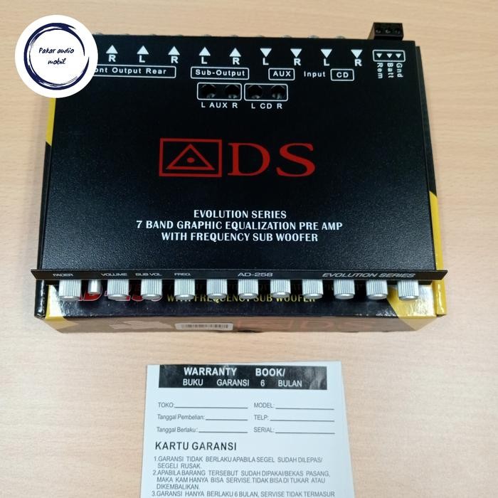 PRE AMP PARAMETRIK EQUALIZER ADS AD 258 / PREAMP ADS-AD258 / ADS AD258