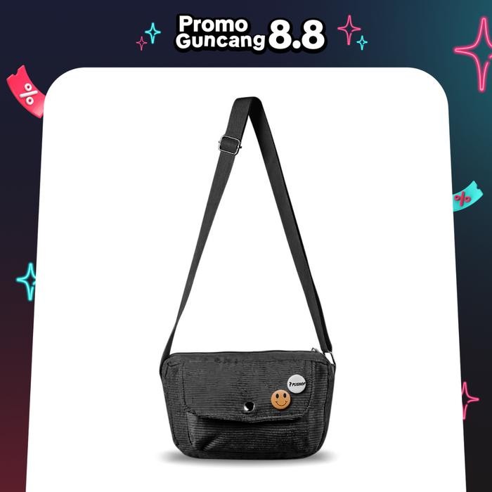 PUSHOP AUTHENTIC Tas Selempang Corduroy Moana Tas Slingbag Wanita