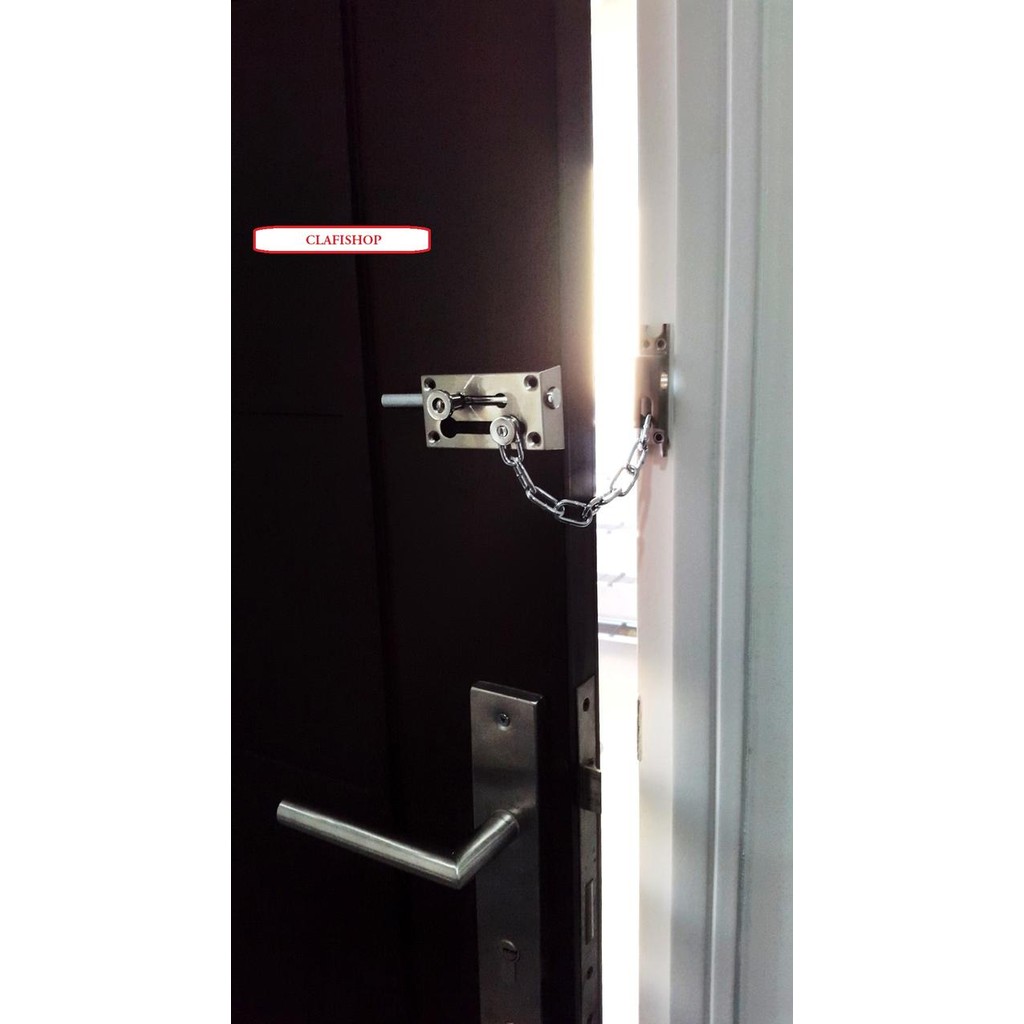Termurah Grendel Pintu Rantai Slot Kunci Tambahan Pengaman Kos Apartemen Rumah