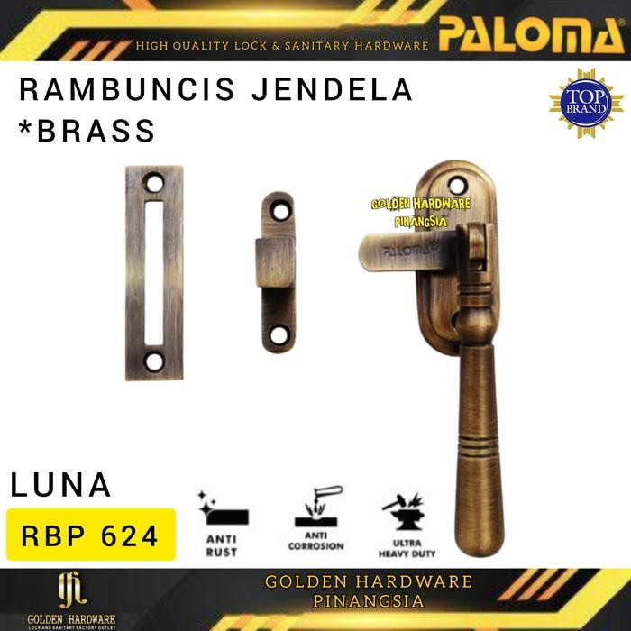 Terbaru Kunci Jendela Grendel Rambuncis Paloma Rbp 624 Luna