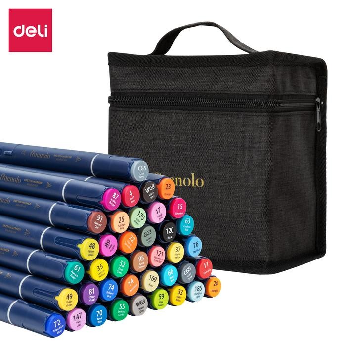 

SARI Deli Finenolo Spidol Sketsa / Sketch Marker Dual Tip 30 80 Warna Ec184 Alat Cairan