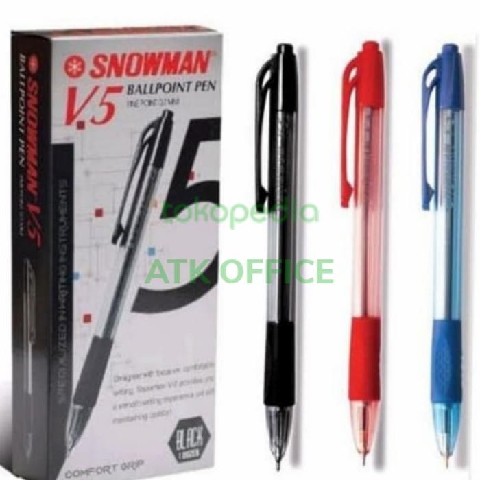 

SARI Pulpen Snowmen V5 Sepak (12Pcs) Pen