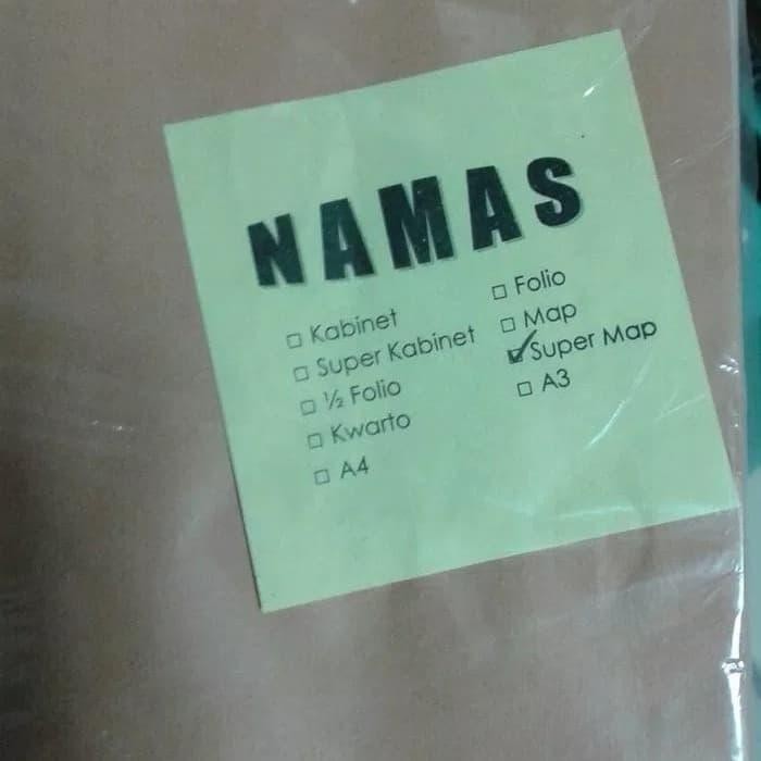 

5WUM Amplop Coklat Super Map Polos Namas / Tricom 100 Lembar Lbr