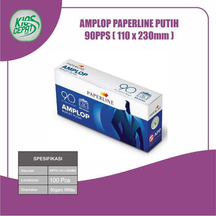 

SARI Amplop Putih Paperline 90Pps (110 X 230Mm) (1Box Isi 100Pcs)