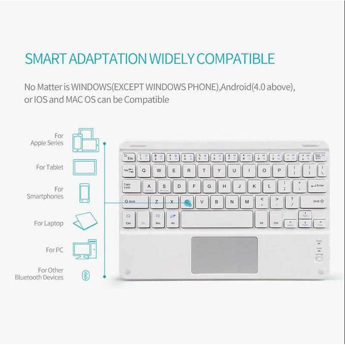 WIRELESS KEYBOARD TOUCHPAD BLUETOOTH ANDROID IPAD TAB MAC WINDOWS HP I
