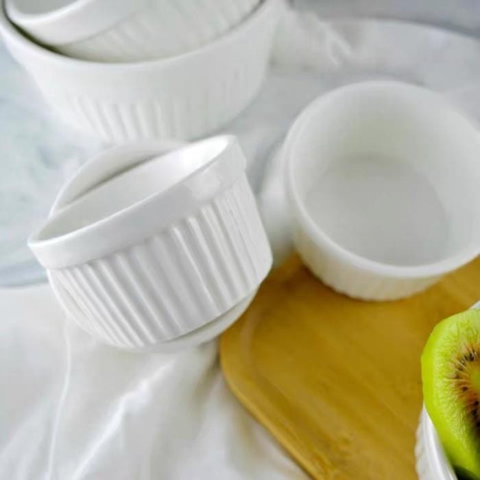 N6VA Ramekin Putih/ Mangkuk Tahan Panas / Bowl Keramik