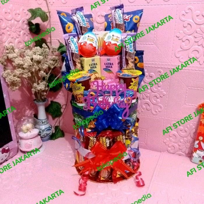 Tower Snack Ultah / Snack Tart Ultah Jumbo/ Kue Ulang Tahun Snack Tart