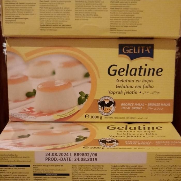 

Gelatine Sheet 250Gram/ Gelatin Lembaran 250Gram (75 Lrmbar)