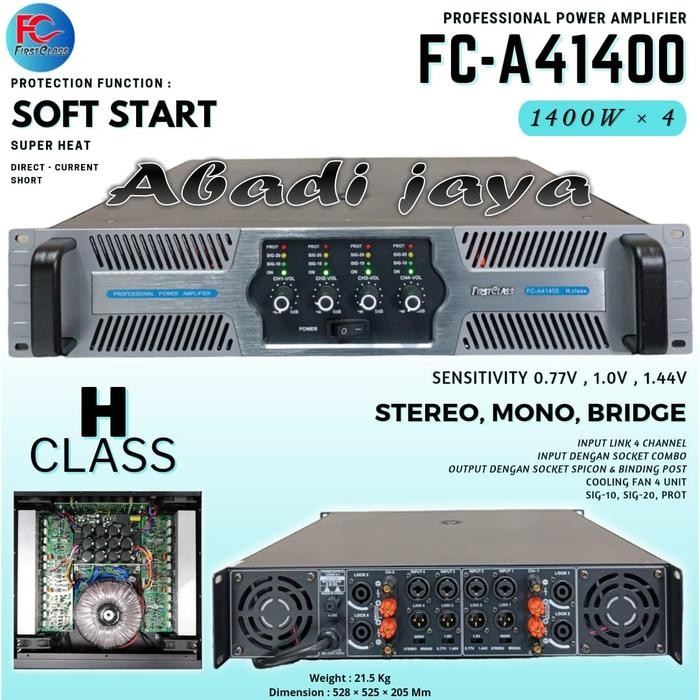 POWER AMPLIFIER FIRSTCLASS FC A41400 / FCA 41400 / FCA41400 4 CHANNEL
