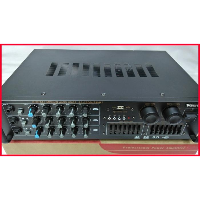 POWER AMPLIFIER DIGITAL STEREO WESTON SA-2600USB/BT BLUETOOTH