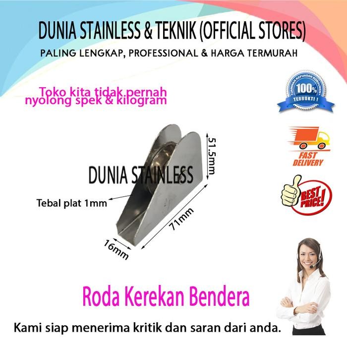 Roda Kerekan Tiang Bendera