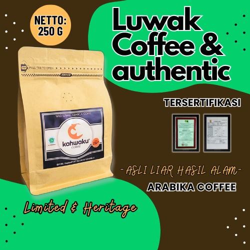 

Kopi Luwak Liar Asli, Arabika Gayo 250g Roasted/Bubuk Premium Sumatera Heritage Coffee & Eksklusif