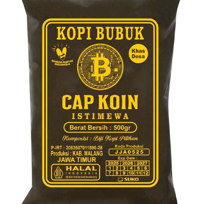 

Kopi Bubuk Koin 500gr Robusta Khas Malang
