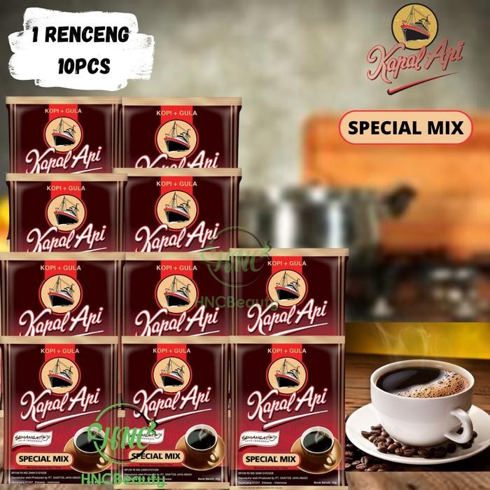 

[RENCENG] KOPI KAPAL API Special Mix 25gr Renceng Isi 10 Sachet / Kopi Hitam+Gula Bubuk Coffee