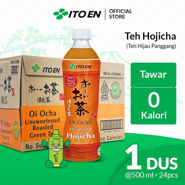 

ITO EN Hojicha Roasted Green Tea No Sugar 500ml Isi 24 Pcs