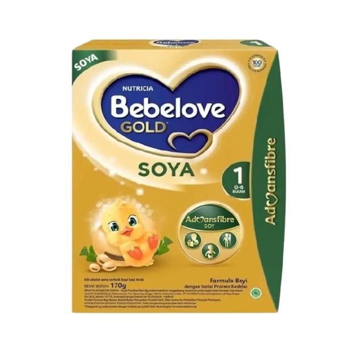BEBELOVE Gold Soya 1 Susu Formula Bayi 0 to 6 Bulan Box 170 g Bubuk