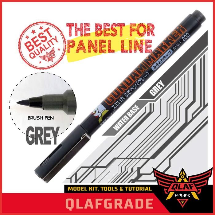 

Gundam Marker Brush Pen GRAY for Panel Lining GM21 GM 21 -Bisa Dihapus