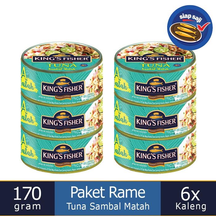 

READY PAKET 6 PCS KING'S FISHER TUNA SAMBAL MATAH KALENG 170G