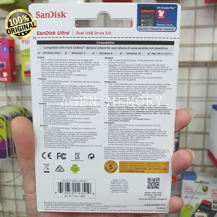 SANDISK FLASHDISK OTG 128GB USB 3.0