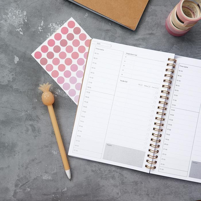 

[CREATIV] Kraft Cover Spiral Daily Planner