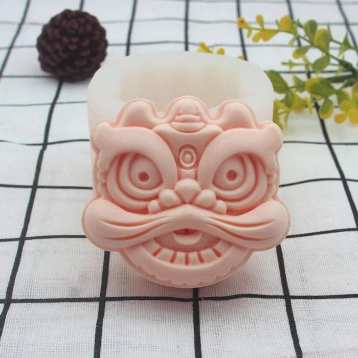 Cetakan Silikon Mooncake Pudding Chinese Barongsai