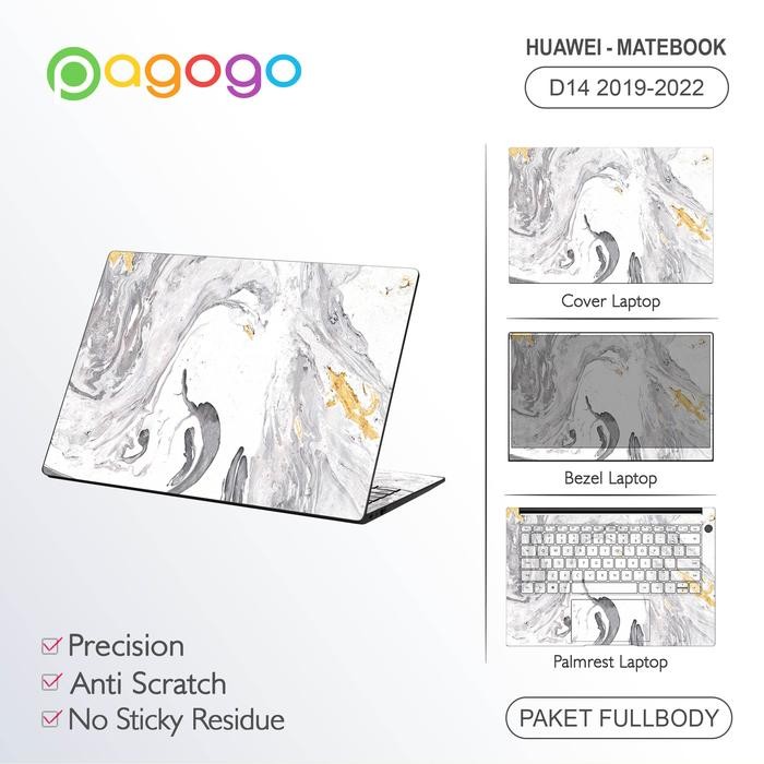 Siap Kirim Garskin Stiker Laptop Huawei Matebook D14 & D15 Reborn Transparan Fullbody