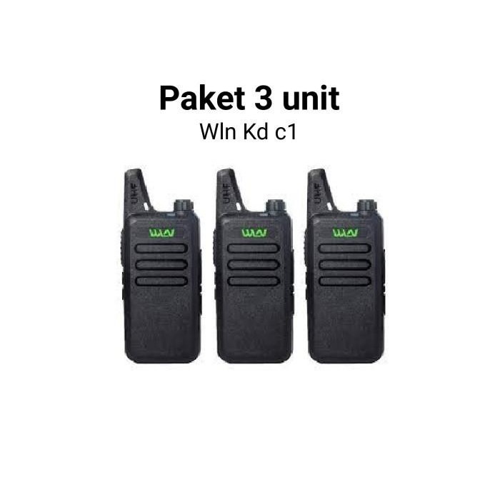 PAKET 3 UNIT WLN KDC1 RADIO HT SINGLE BAND UHF KD C1 KD-C1