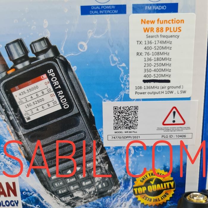 HT WEIRCOM WR88 PLUS 6BAND WEIRCOM SPORT 6 BAND 10 WATT WR 88 PLUS ORI