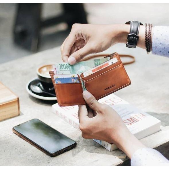 Laris Money Clip Leather Wallet Dompet Money Clip Kulit Brisk Buck