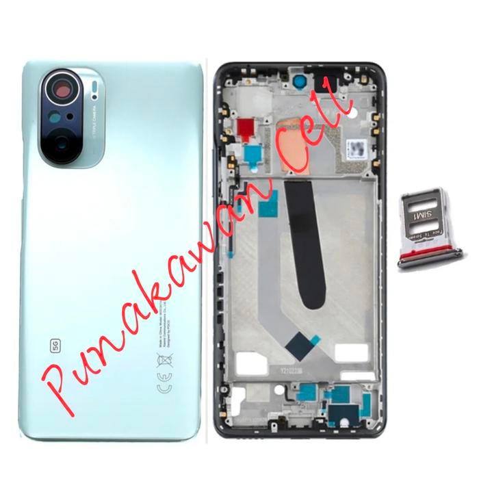 HOUSING- CASING + KESIANG FULLSET POCO F3 - BACKDOOR + BEZZEL FRAME ALCD POCO F3 - SIMTRAY - RING