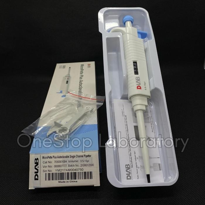 DLAB MICROPIPETTE 0.5 - 10 UL AUTOCLAVABLE MIKROPIPET 10 MIKROLITER