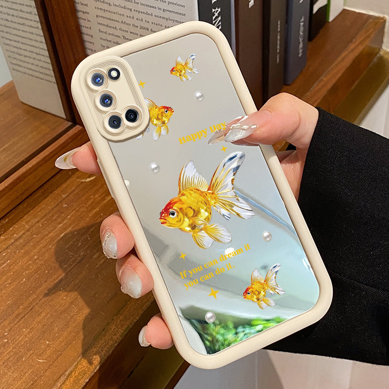 Casing Hp Untuk OPPO A52 OPPO A72 OPPO A92 Case Permata ikan mas mewah Cermin Kasing pelindung Kesin