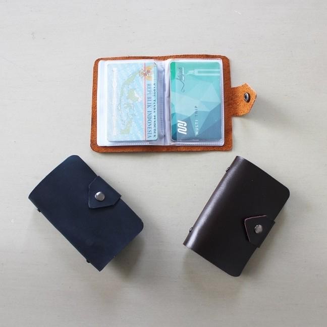 

Baru Dompet Kartu Kulit Asli Slot Mika Card Holder Mika Praktis