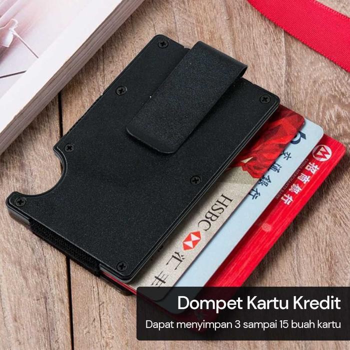 

Baru Dompet Kartu Anti RFID dengan Klip Uang - Anti Skimming Aman