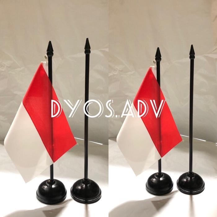 

Baru Bendera Merah Putih + Tiang Kayu Meja Set Desk - Dekorasi Nasional