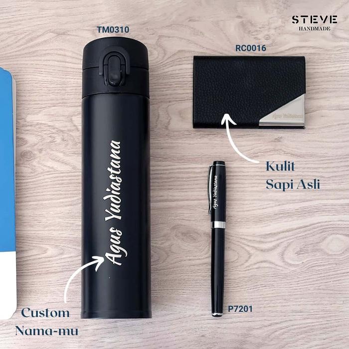 

Baru Gift Set Executive Tumbler + Name Card Holder Genuine Leather