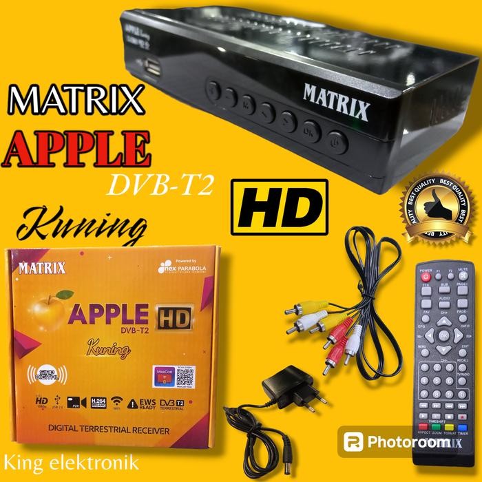 set top box matrix hd dvb-t2 matrix apple kuning stb tv digital