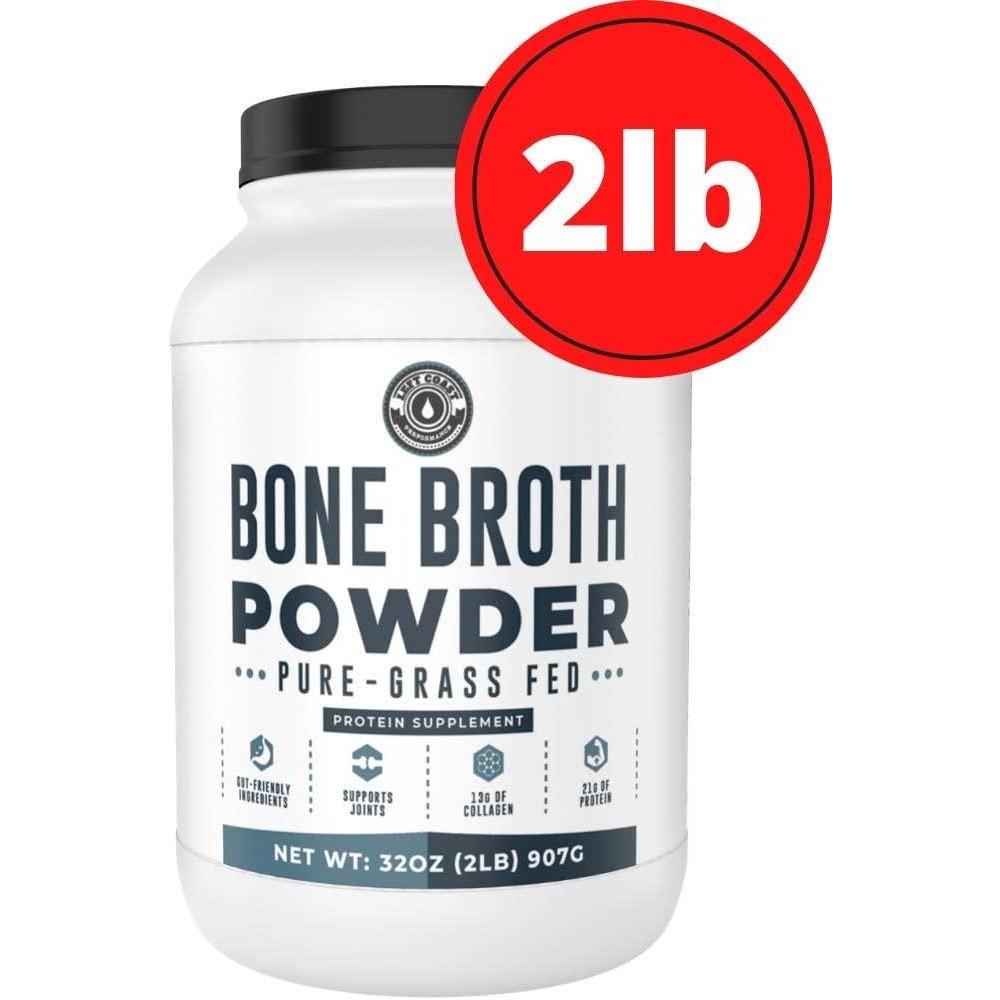 

Bone Broth Powder Pure Grass Fed Beef 907gr Left Coast Performance